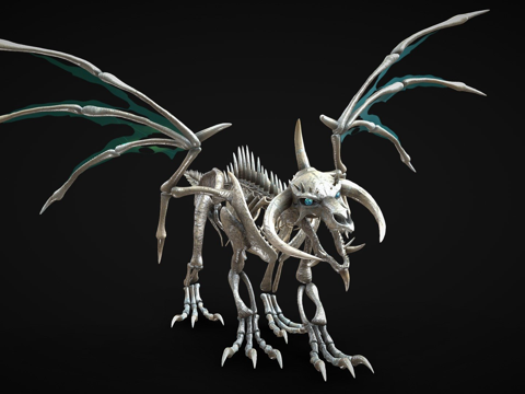  亡灵冰霜巨龙3d模型 
