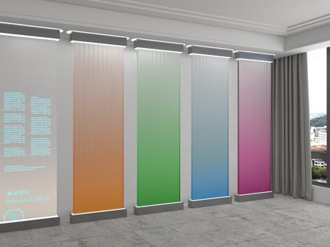  现代隔断3d模型 