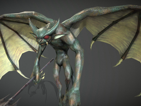  蝙蝠怪物3d模型 