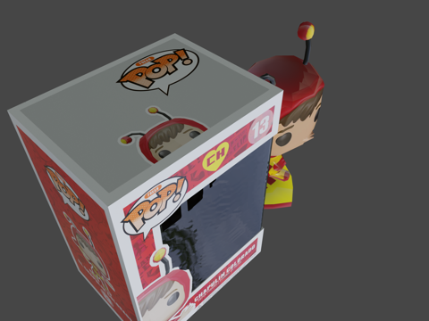  狐安波普红色蚱蜢3d模型 