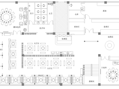火锅店 串串店 最新全套施工图合集cad施工图