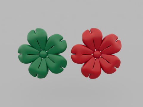  现代风格花瓣雕塑3d模型 