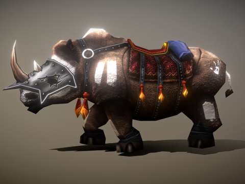  RT幻想坐骑犀牛RT.com13d模型 