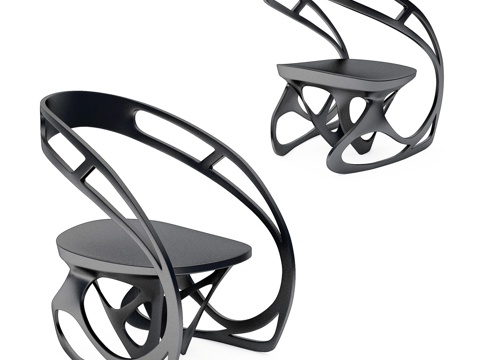  后现代休闲椅 单人椅 扶手椅3d模型 