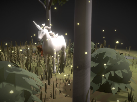  独角兽janexx求职中3d模型 