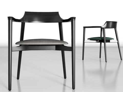  新中式休闲椅3d模型 