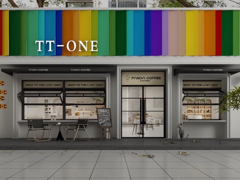  现代门头3d模型 