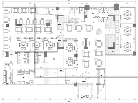  火锅店 串串店 最新平面施工图合集cad施工图 