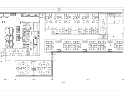  火锅店 串串店 最新平面施工图合集cad施工图 