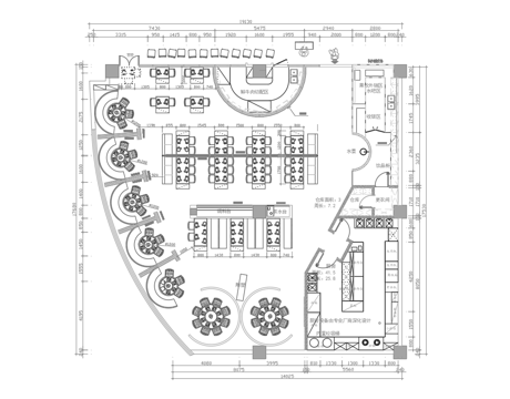 火锅店 串串店 最新平面施工图合集cad施工图
