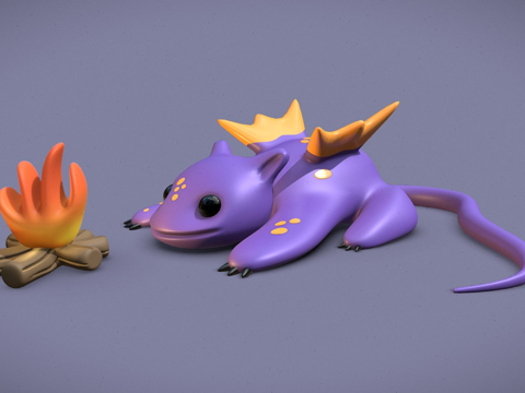  可爱小龙3d模型 