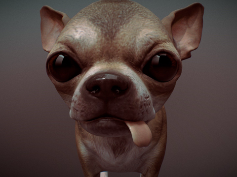  奇瓦瓦呆萌狗3d模型3d模型 