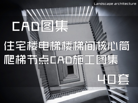 住宅楼电梯楼梯间核心筒爬梯节点CAD施工图集 40套cad施工图