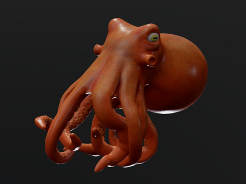  章鱼3d模型 