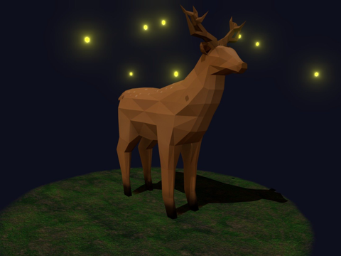  我的鹿3d模型 