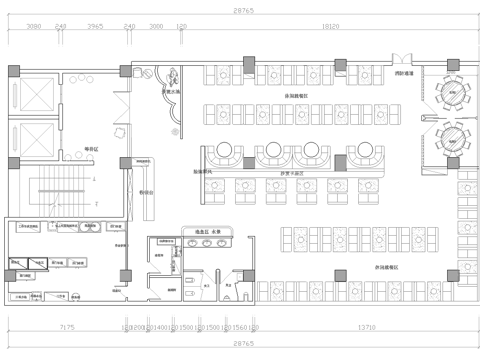火锅店 串串店 最新全套施工图合集cad施工图