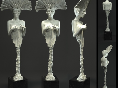  雕塑3d模型 