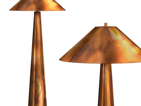  罗曼尼虹彩酸蚀落地灯3d模型 