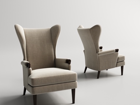  美式简约休闲椅 休闲椅3d模型 