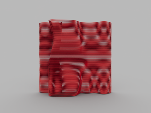  现代风格屏风3d模型 