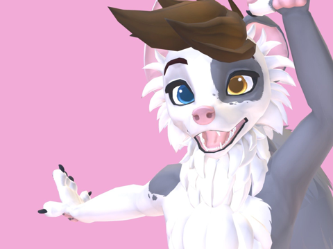  碧玉牧羊犬虚拟形象3d模型 