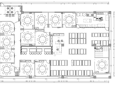 火锅店 串串店 最新平面施工图合集cad施工图