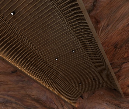  现代天花3d模型 