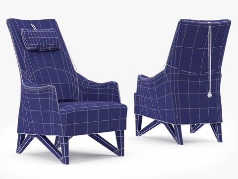  现代单椅模型3d模型 