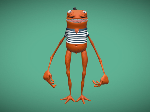  青蛙皮基3d模型 