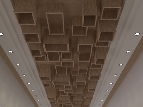  现代天花3d模型 