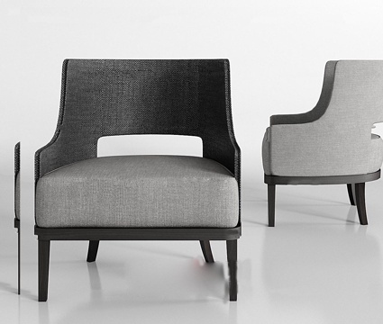  现代布艺单椅 休闲椅3D模型3d模型 