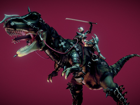  束缚幻想恐龙忍者玩笑3d模型 