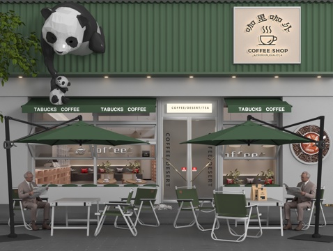  现代门头3d模型 