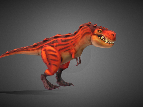  卡通霸王龙3d模型 