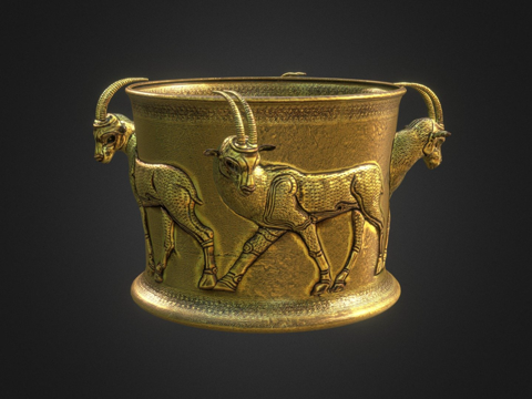  马利克金器3d模型 