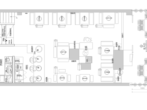 牛肉火锅店 最新平面施工图合集cad施工图