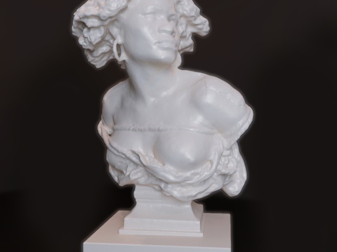  雕像——受伤的奴隶-3d模型 