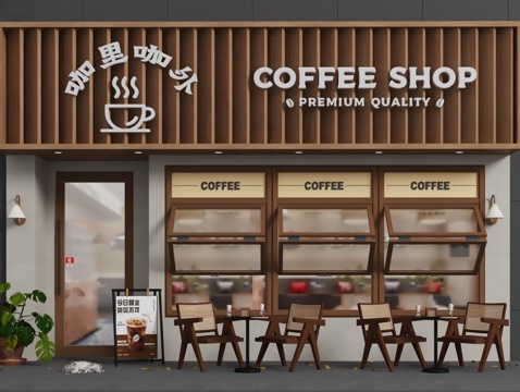  现代门头3d模型 