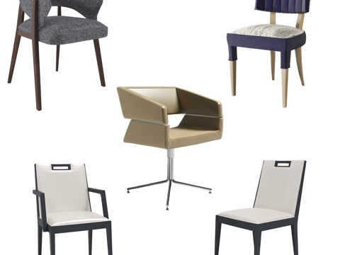  现代简约办公椅 单人沙发3d模型 