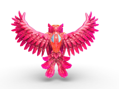  猫头鹰红色编辑版3d模型 