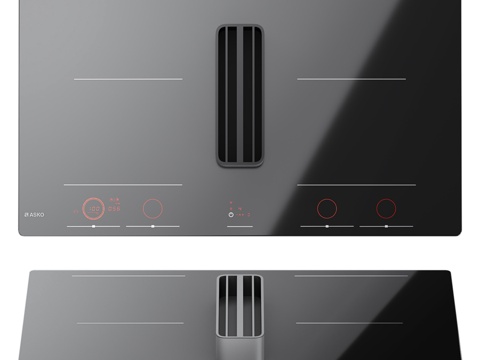  Asko电磁炉配抽油烟机3d模型 