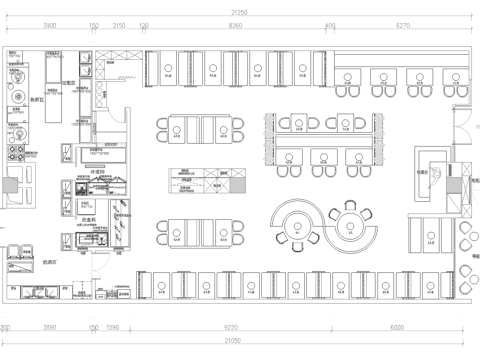 火锅店 最新平面施工图合集cad施工图