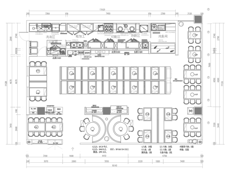 火锅店 串串店 最新平面施工图合集cad施工图