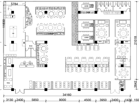 火锅店 串串店 最新平面施工图合集cad施工图