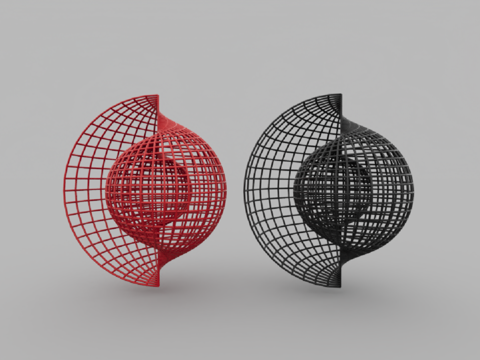  现代风格雕塑3d模型 