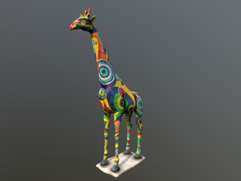  长颈鹿15米3d模型 