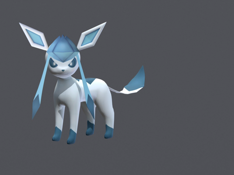  冰伊布动画3d模型 