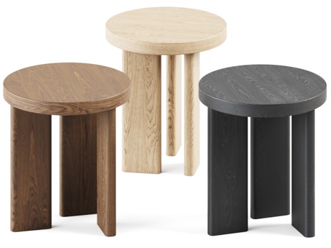  Odie边桌 Fomu设计 木质桌3d模型 