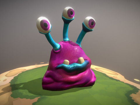  鼻涕虫病毒3d模型 