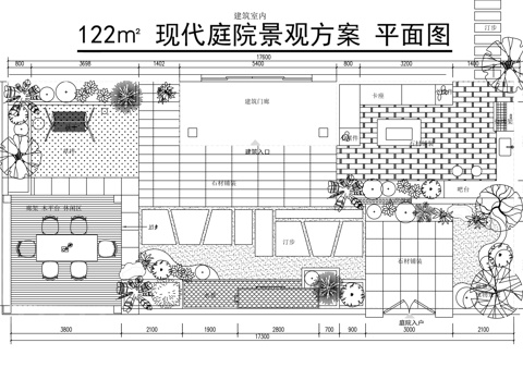 别墅庭院景观平面图cadcad施工图